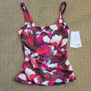 Haut De Tankini Athleta Noir Taille 36 B/C - Néoprène Smocked, Rembourrage Léger Amovible, Neuf Avec étiquettes